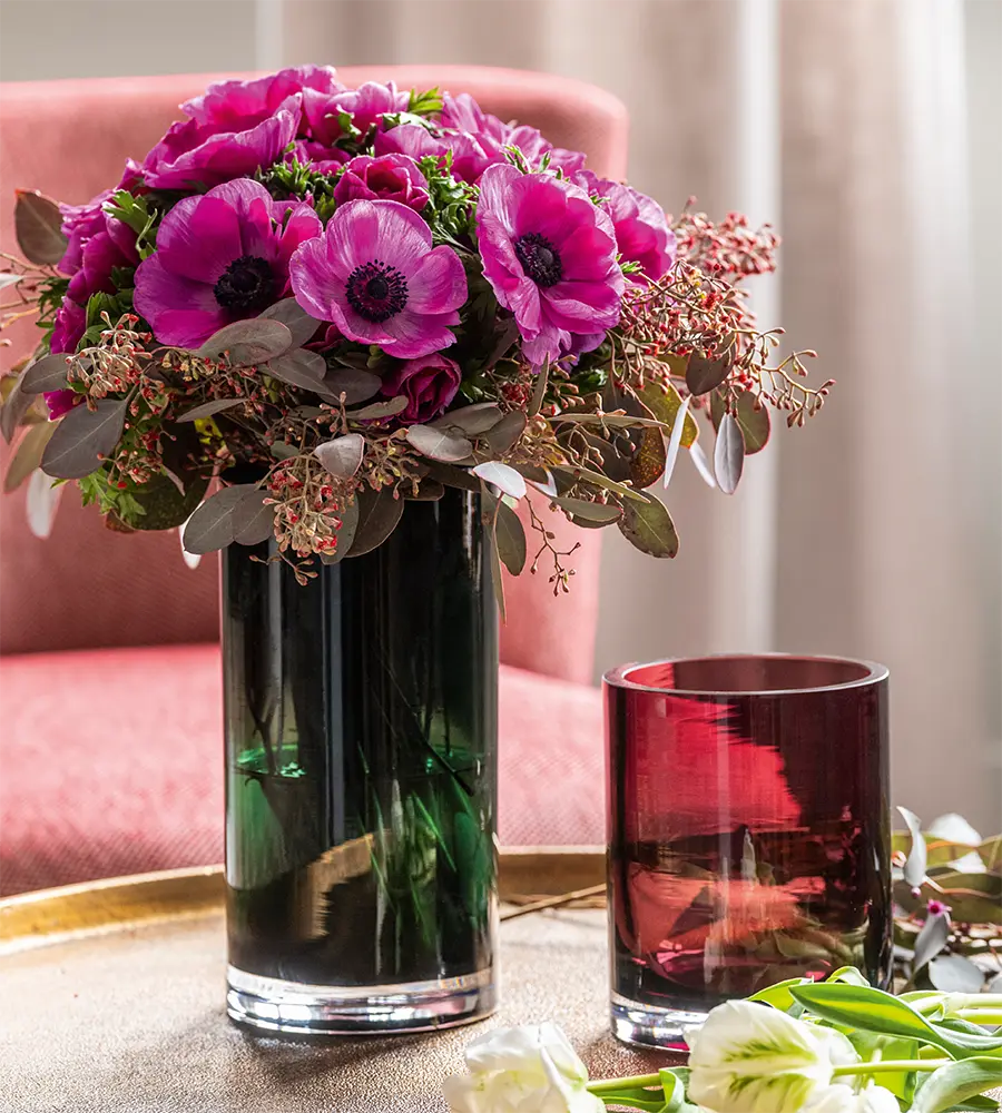 Vase - Rondo 24 cm Weinrot